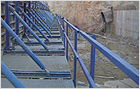 Metallic panels, walkways and railings. Dam of Castrovido, Burgos (Spain)